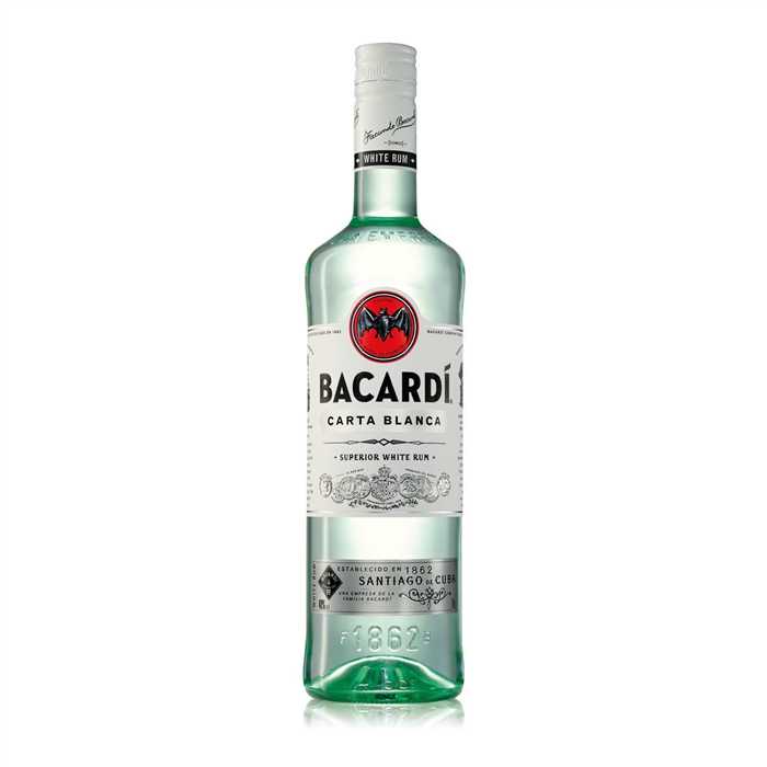 Bacardi carta blanca 37.5° 1L 