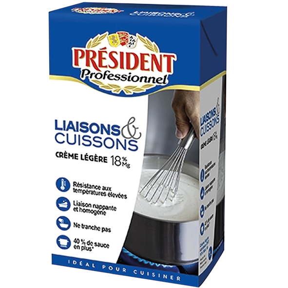 Crème 18% 1L  - Président -