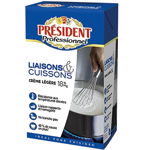 [100040] Crème 18% 1L  - Président -