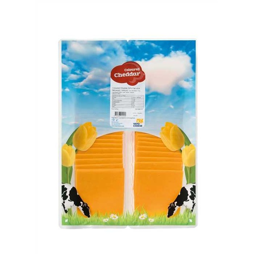 [100005] Cheddar en tranche 9x9cm - Vepo Cheese - 